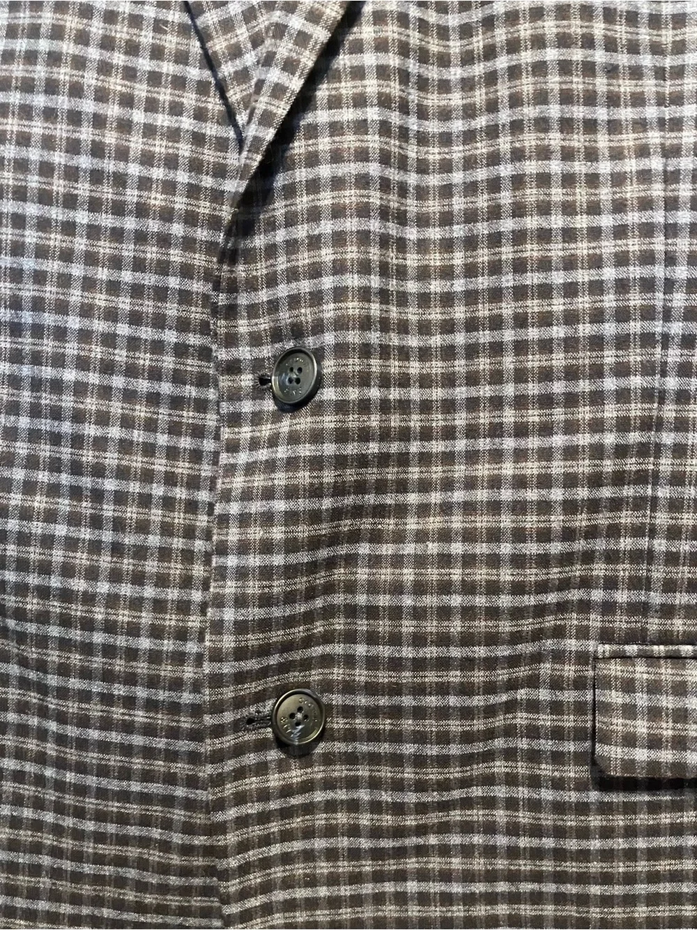 Crown & Ivy Poly Spandex Men’s 44R Blue Blazer Jacket with elbow Patch’s